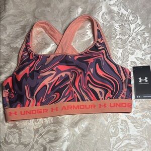 Under Armour Purple, Pinks, and Navy Sports Bra medium Support size 1X